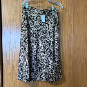 J Crew Sz Small Animal Print Slip Skirt NWT